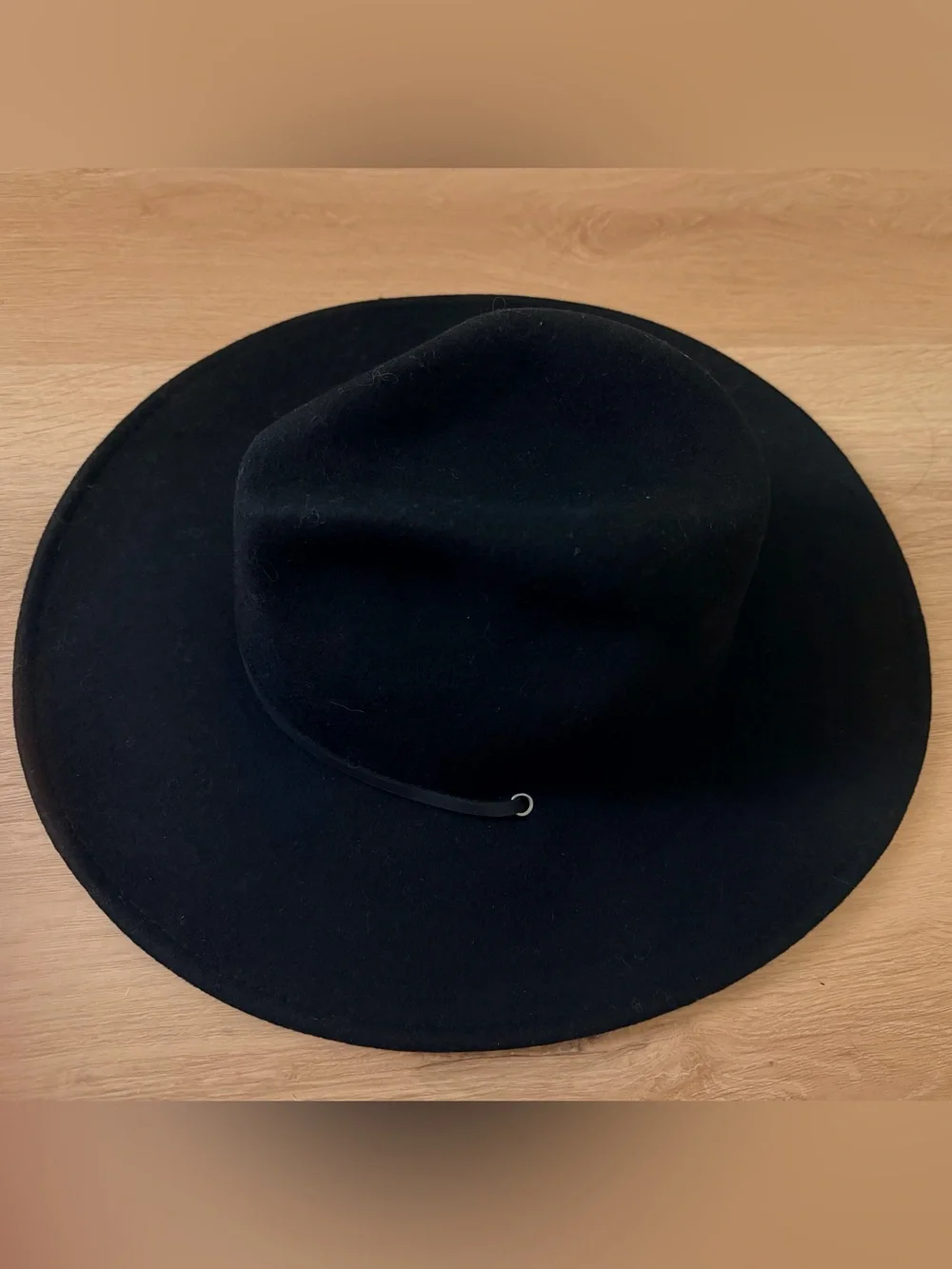 Women’s New Brixton Black Wide-Brim Wool Hat
